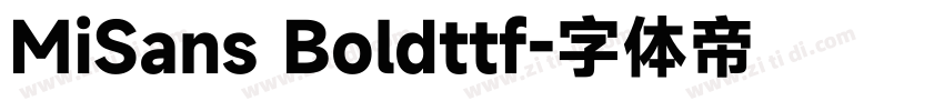 MiSans Boldttf字体转换